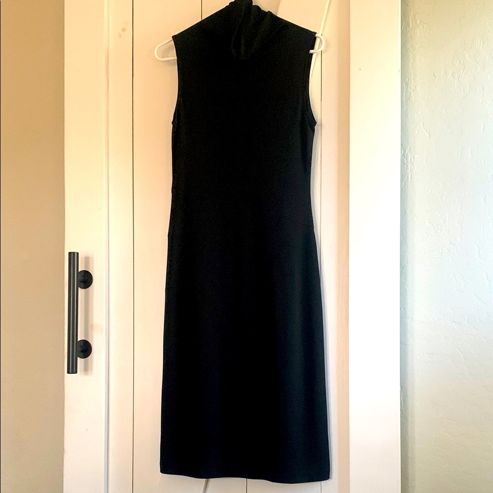 DKNY black sleeveless/ turtleneck casual dresss